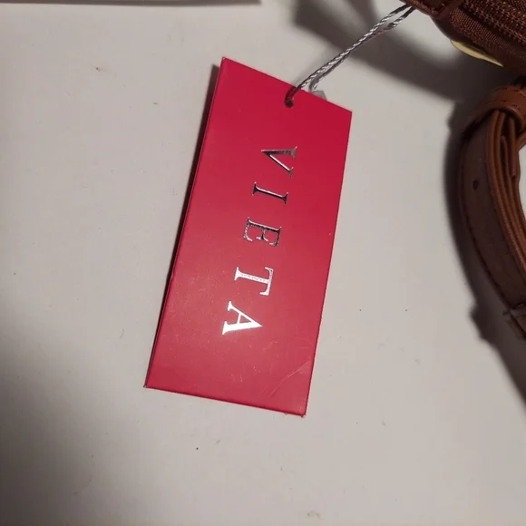 NWT VIETA Fringed Rhinestone Crossbody Purse Brown Faux Leather Back Pocket - Picture 6 of 15